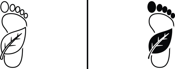 Eco Footprint Icon – Sustainable Living and Environmental Awareness