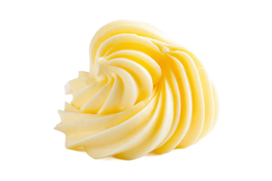 a swirl of butter, creamy and rich in color