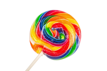 Colorful lollipop with a swirl pattern