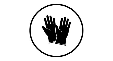 Protective gloves icon on white