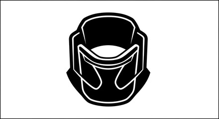 Protective headgear icon isolated on white