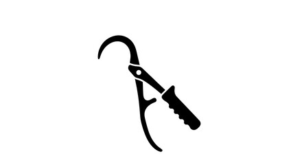 Pruning shear illustration isolated