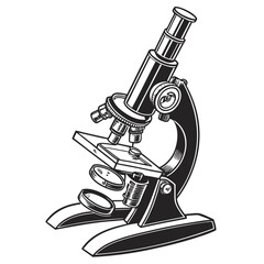 vector illustration of a microscope