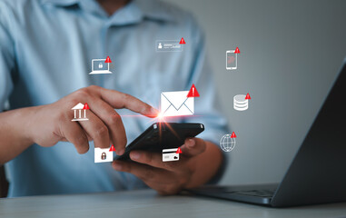 Cybersecurity warnings, online scams, cybercrime risks, fraud prevention, digital security awareness