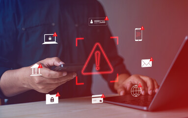 Cybersecurity warnings, online scams, cybercrime risks, fraud prevention, digital security awareness