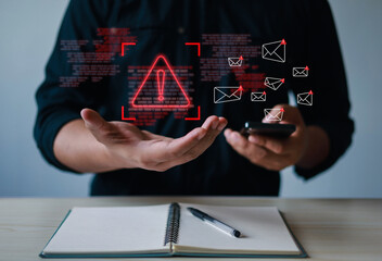 Cybersecurity warnings, online scams, cybercrime risks, fraud prevention, digital security awareness