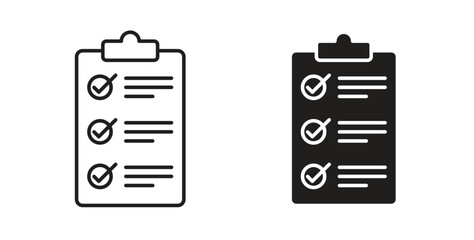 Checklist icon. Symbol, logo illustration. graphic icon set © Fati