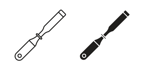 Chisel icon. Symbol, logo illustration. graphic icon set