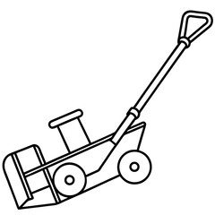 Plow line art vector