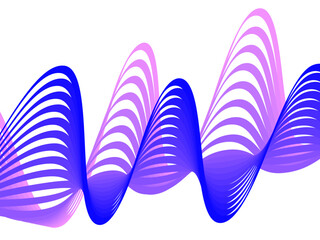 Abstract Futuristic shining wave lines on white background. Dynamic wave pattern. Suitable for posters, banners, brochures, covers, websites, pamphlets. Vector illustration, etc.