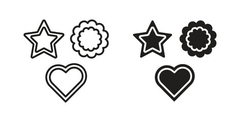 Cookie cutter icon. Symbol, logo illustration. graphic icon set