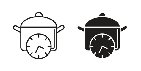 Cooking time icon. Symbol, logo illustration. graphic icon set