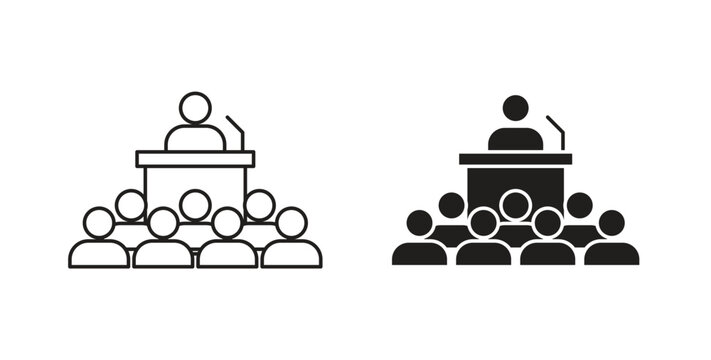 Convention icon. Symbol, logo illustration. graphic icon set