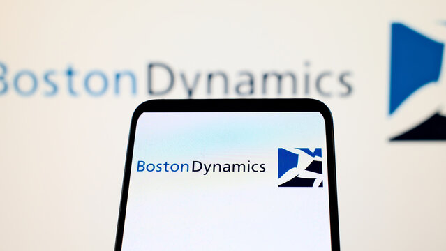 London, UK, 06.11.2025: Boston Dynamics logo on smartphone screen with defocused background 