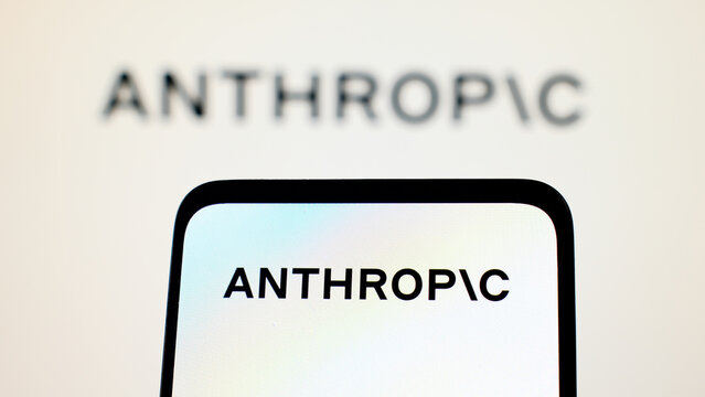 London, UK, 06.11.2025: Anthropic logo on smartphone screen with defocused background 