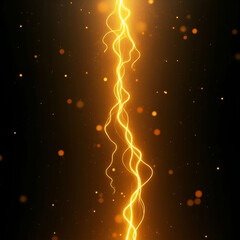 Vertical streams of golden light flow gracefully.