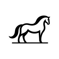 Horse equine outline standing design