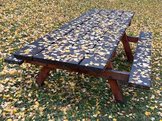 Table en automne