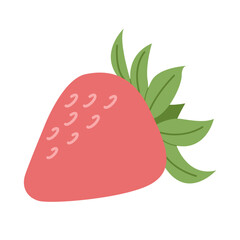 Strawberry vector illustration. Flat design.