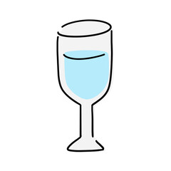 シンプルなグラスのイラスト