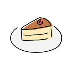 シンプルなケーキのイラスト