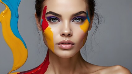 Abstract Art Face Paint 2