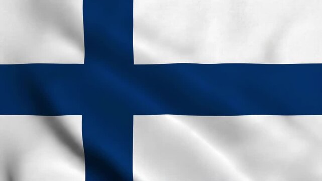Waving Finland National Flag - Powered by Adobe