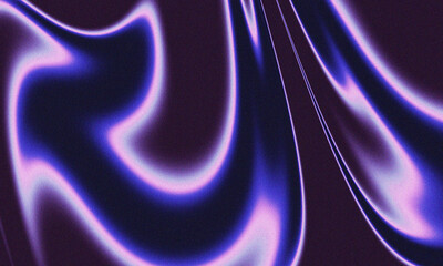 Vibrant abstract background with glowing purple and blue neon lines creating smooth fluid motion