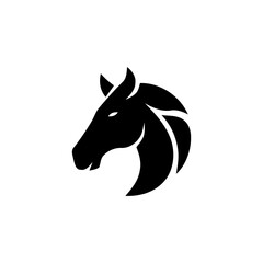 Horse head logo icon silhouette