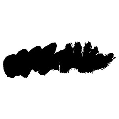 Hand drawn black ink brush strokes ideal for grunge design backgrounds