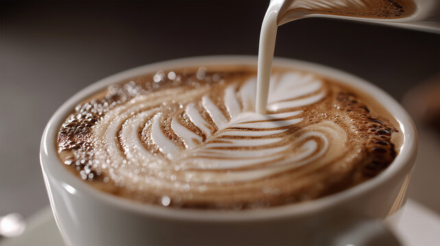 マクロで迫るロゼッタラテアート