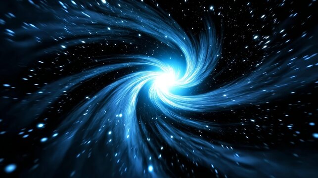 Massive blue starburst explosion in space with high-energy blast and intense SFX special effects motion
