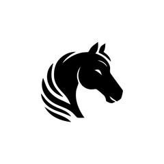 Horse head vector graphic logo