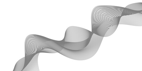 Dynamic gray flowing line abstract background. technological wave structure. digital data stream vector illustration.