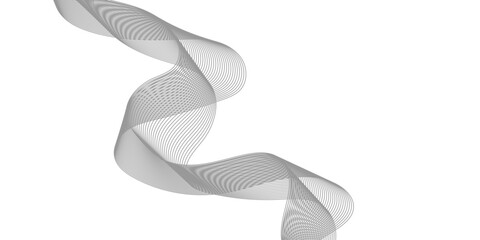 Dynamic gray flowing line abstract background. technological wave structure. digital data stream vector illustration.