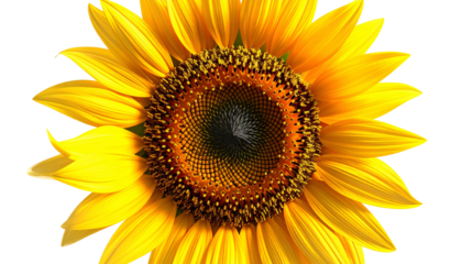 Vibrant yellow petals of a blooming flower radiate outward against a deep black background.