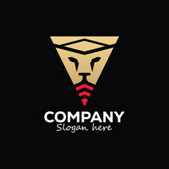 Bold lion logo design for modern company brand identity and business creative concept