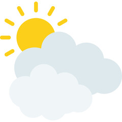 Clouds And Sun Icon