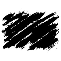 Naklejka premium Expressive black ink brush strokes for creative design projects