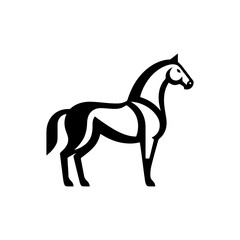 Obraz premium Horse stylized shape in monochrome