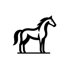 Stylized horse symbol in black