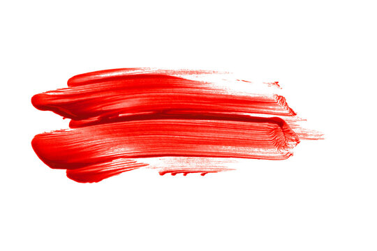 Isolated abstract paint brush strokes on transparent background. Colorful artistic texture for creative design, decoration and digital art.