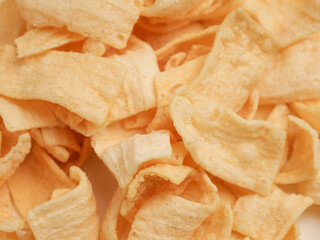 Crunchy chips on a plate