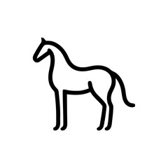 Horse linear silhouette drawing