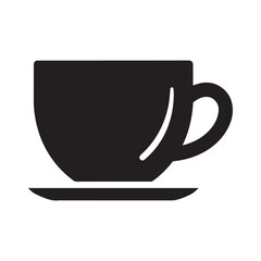 Coffee cup and saucer icon