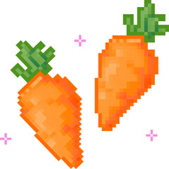 Obraz premium Pixelated Carrot
