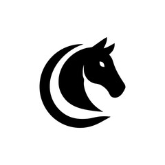 Horse head in a simple style