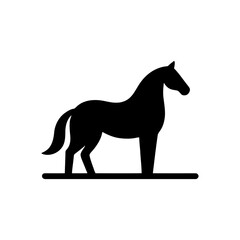 Horse symbol black silhouette