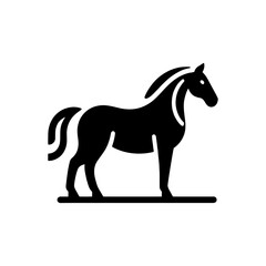 Horse silhouette of a standing animal