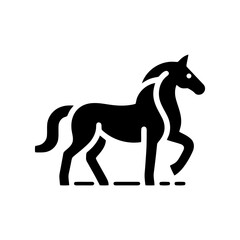 Horse equine silhouette emblem